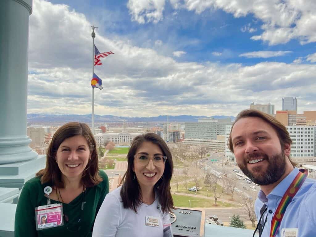 physicians volunteering at the Capitol for CAFP's Doctor of the Day.